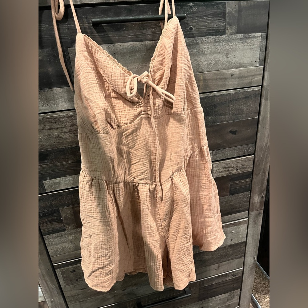 Peach Sleeveless Romper